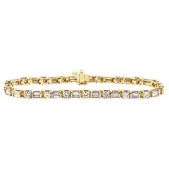 Roman Malakov Diamonds Bracciale da tennis con diamanti a taglio misto alternato da 5.16 carati totali