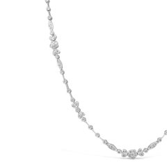 Roman Malakov 5.22 Carats Total Round Brilliant Cut Diamond Long Necklace