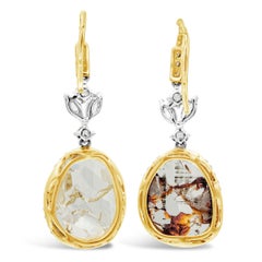 Roman Malakov 5.27 Carats Total Sliced Diamond Dangle Earrings