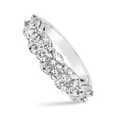 Roman Malakov Diamonds 5,28 carati, anello con cinque pietre e diamanti taglio rotondo