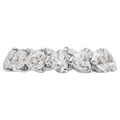 Roman Malakov 5.36 Carats Total Heart Shape Diamond Eternity Wedding Band