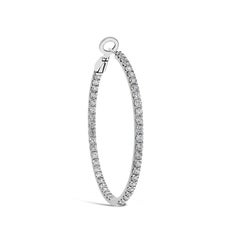 Roman Malakov 5.42 Carat Total Brilliant Round Diamond Hoop Earrings