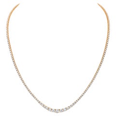 Roman Malakov 5.43 Carats Total Round Brilliant Cut Diamond Riviera Necklace
