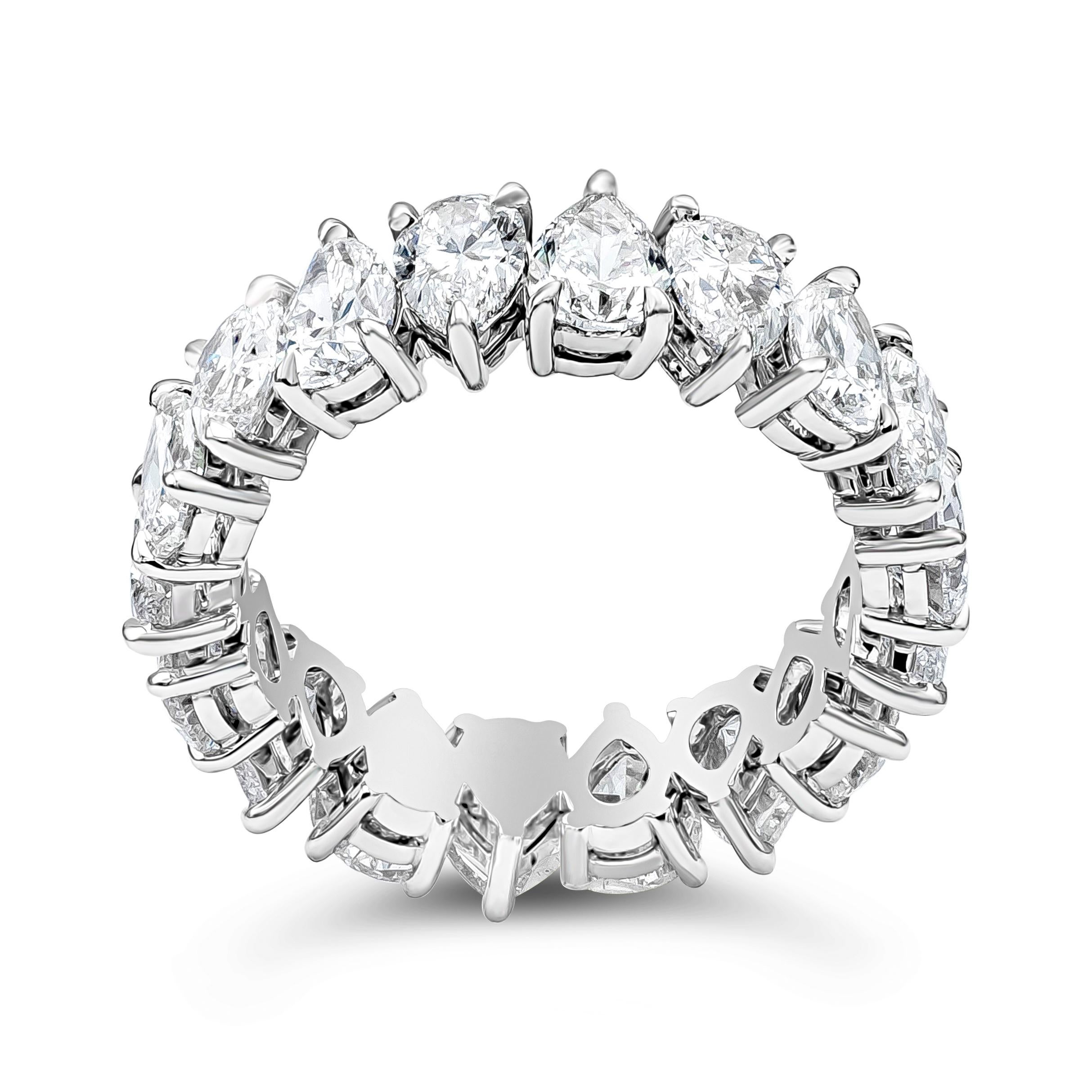 Roman Malakov 5,52 Karat birnenförmiger Diamant-Ehering (Zeitgenössisch) im Angebot