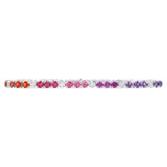 Roman Malakov 6.19 Carats Total Multi-Color Sapphire & Diamond Fashion Bracelet