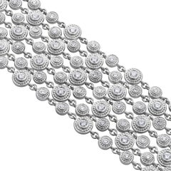 Roman Malakov 6.58 Carats Total Diamond Fashion Mesh Bracelet