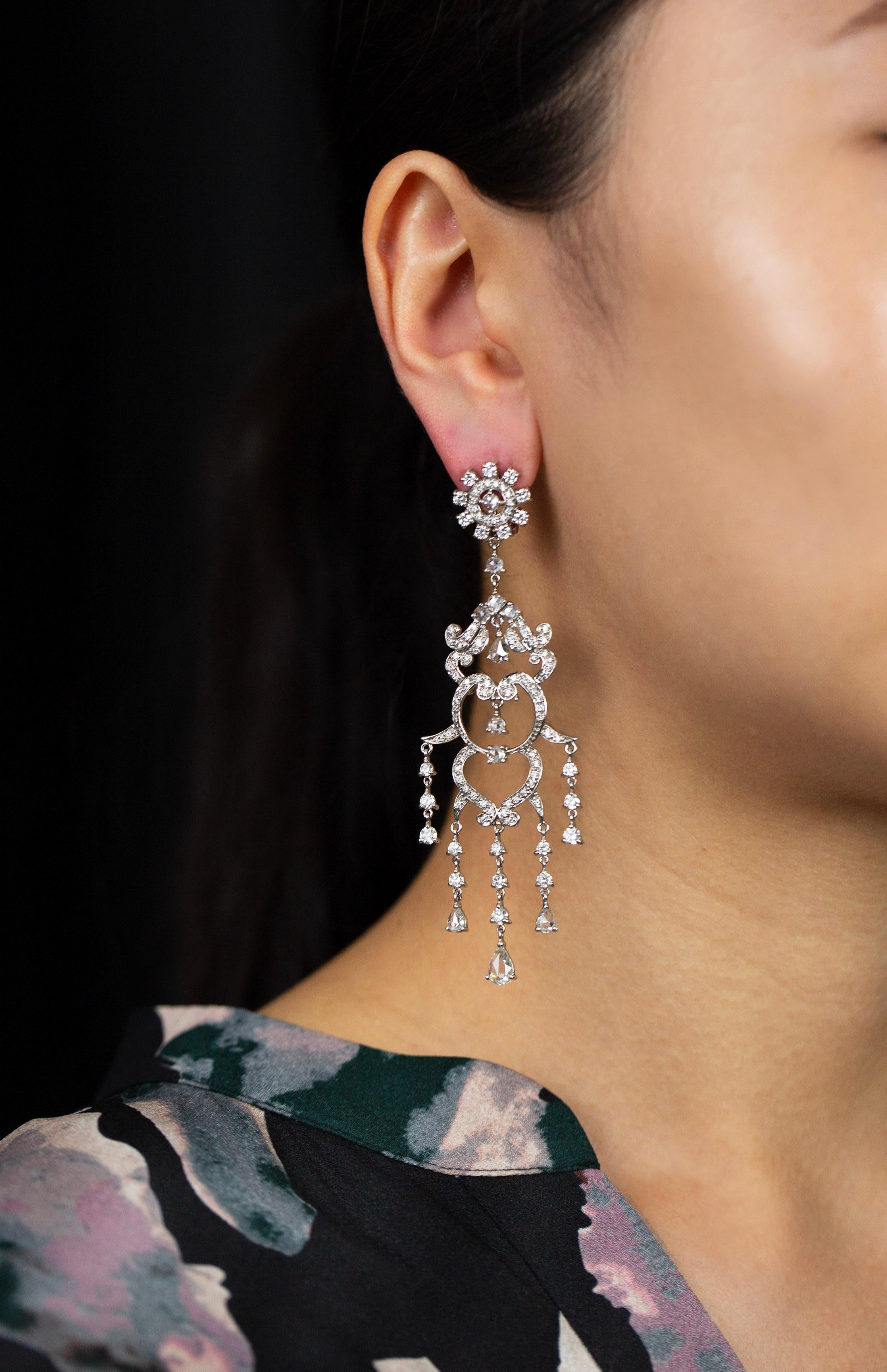 delicate chandelier earrings