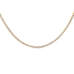 Roman Malakov Tennis-Halskette mit 6.89 Karat rundem Diamanten im Brillantschliff