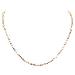 Roman Malakov 6.89 Carats Total Round Brilliant Cut Diamond Tennis Necklace