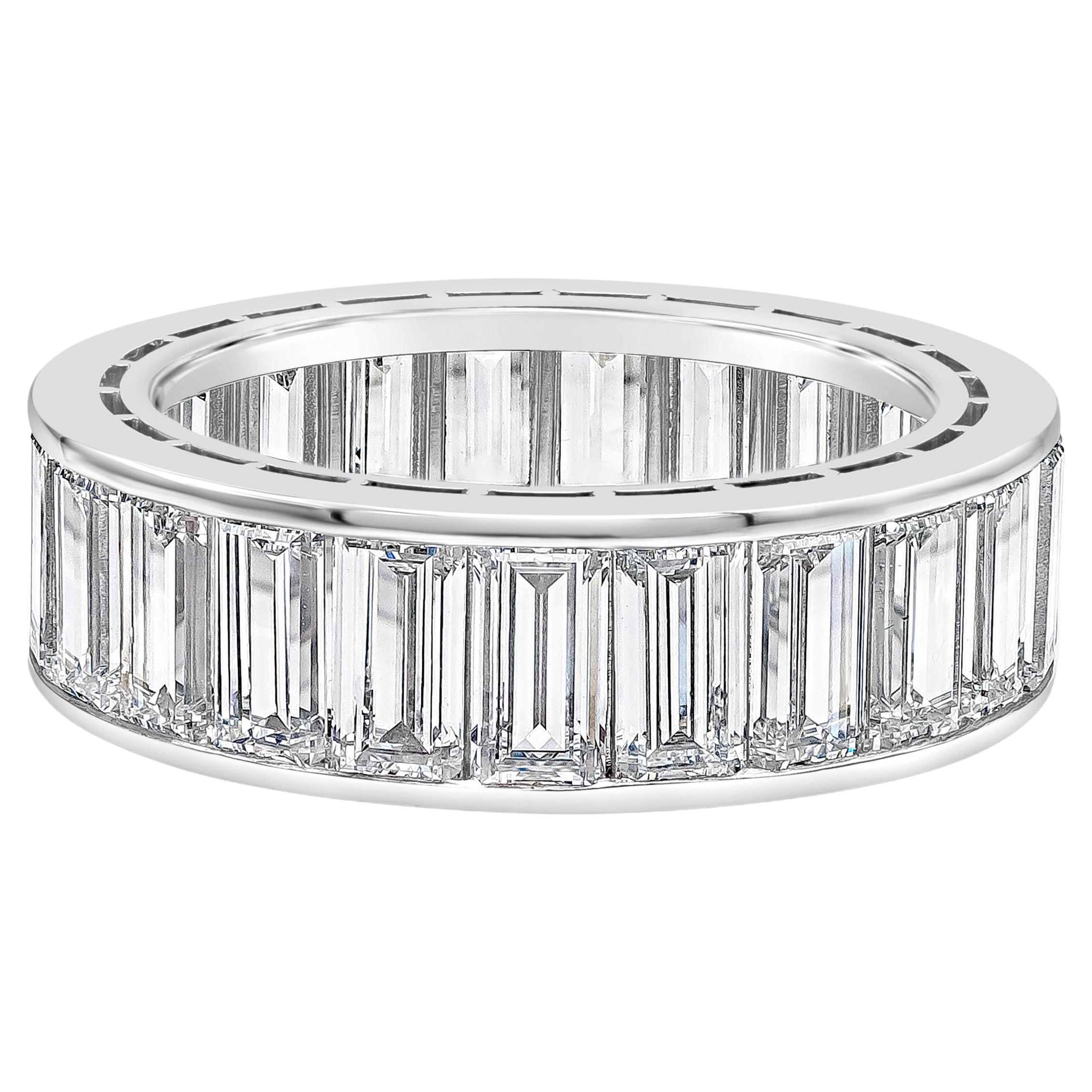 Roman Malakov Eternity-Ehering mit 6.96 Karat Diamant im Baguetteschliff