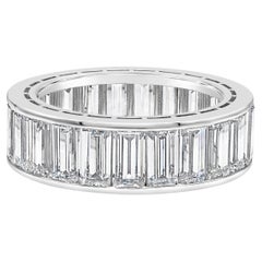 Roman Malakov 6.96 Carats Total Baguette Cut Diamond Eternity Wedding Band