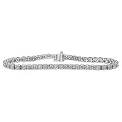 Roman Malakov, 7.00 Total Carat Round Diamond Tennis Bracelet in 18k White Gold