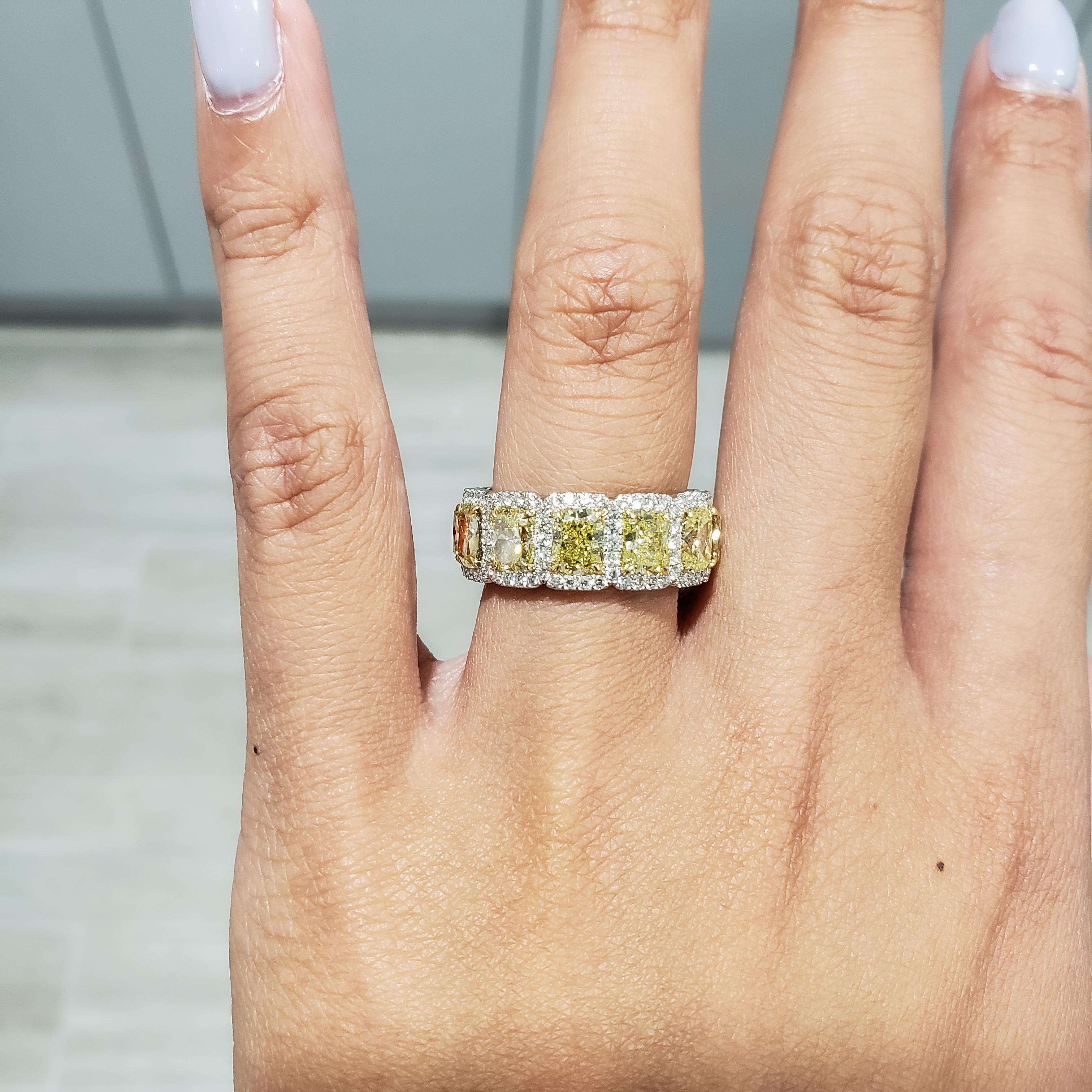 yellow diamond eternity ring