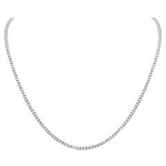 Roman Malakov 7.30 Carat Total Brilliant Round Shape Diamond Tennis Necklace