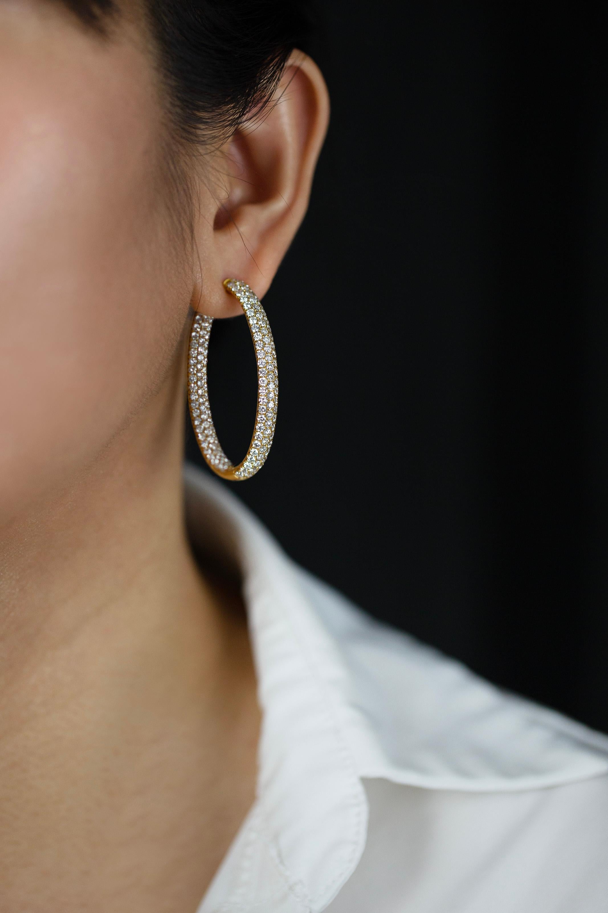 diamond encrusted hoop earrings