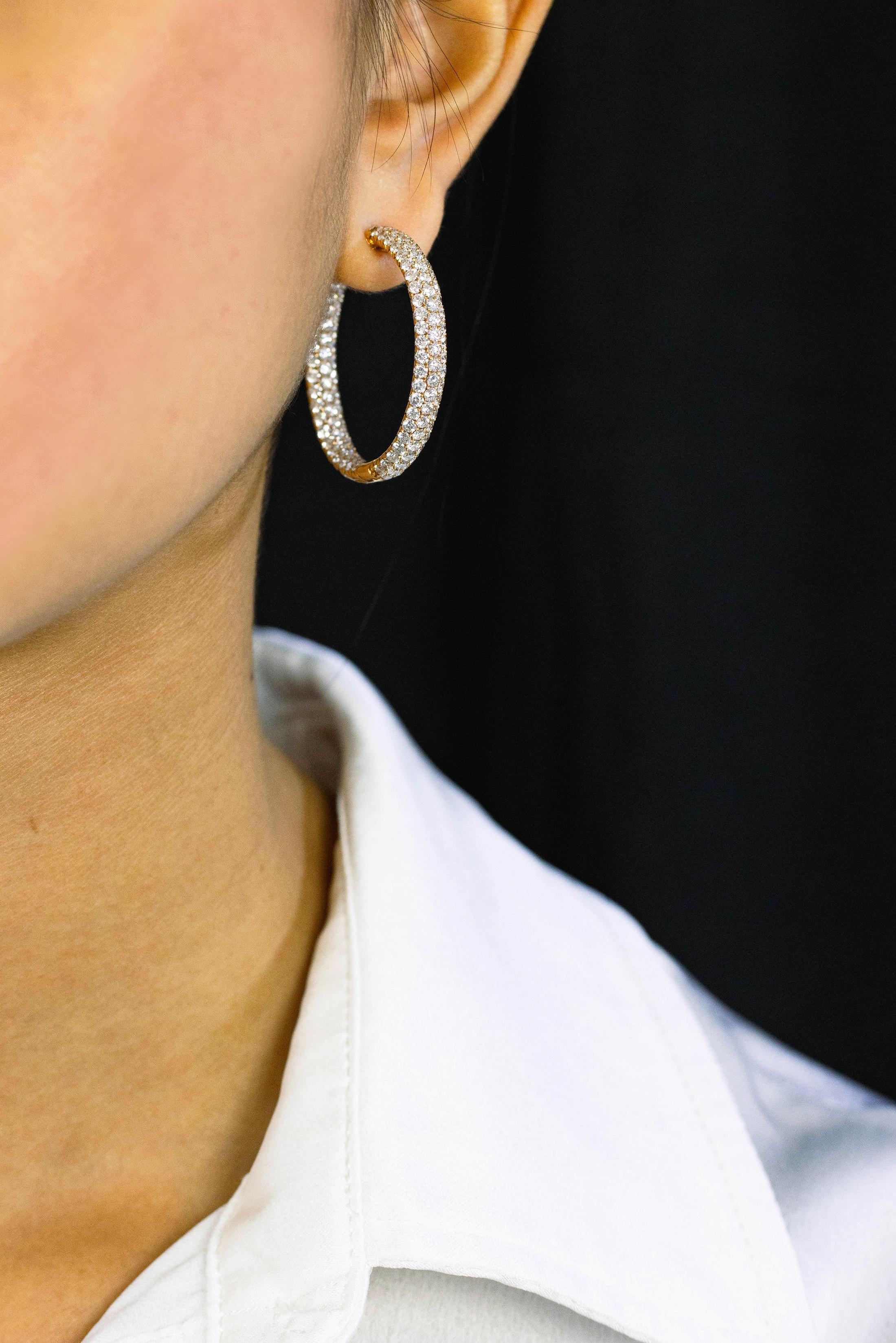 micro pave huggie earrings