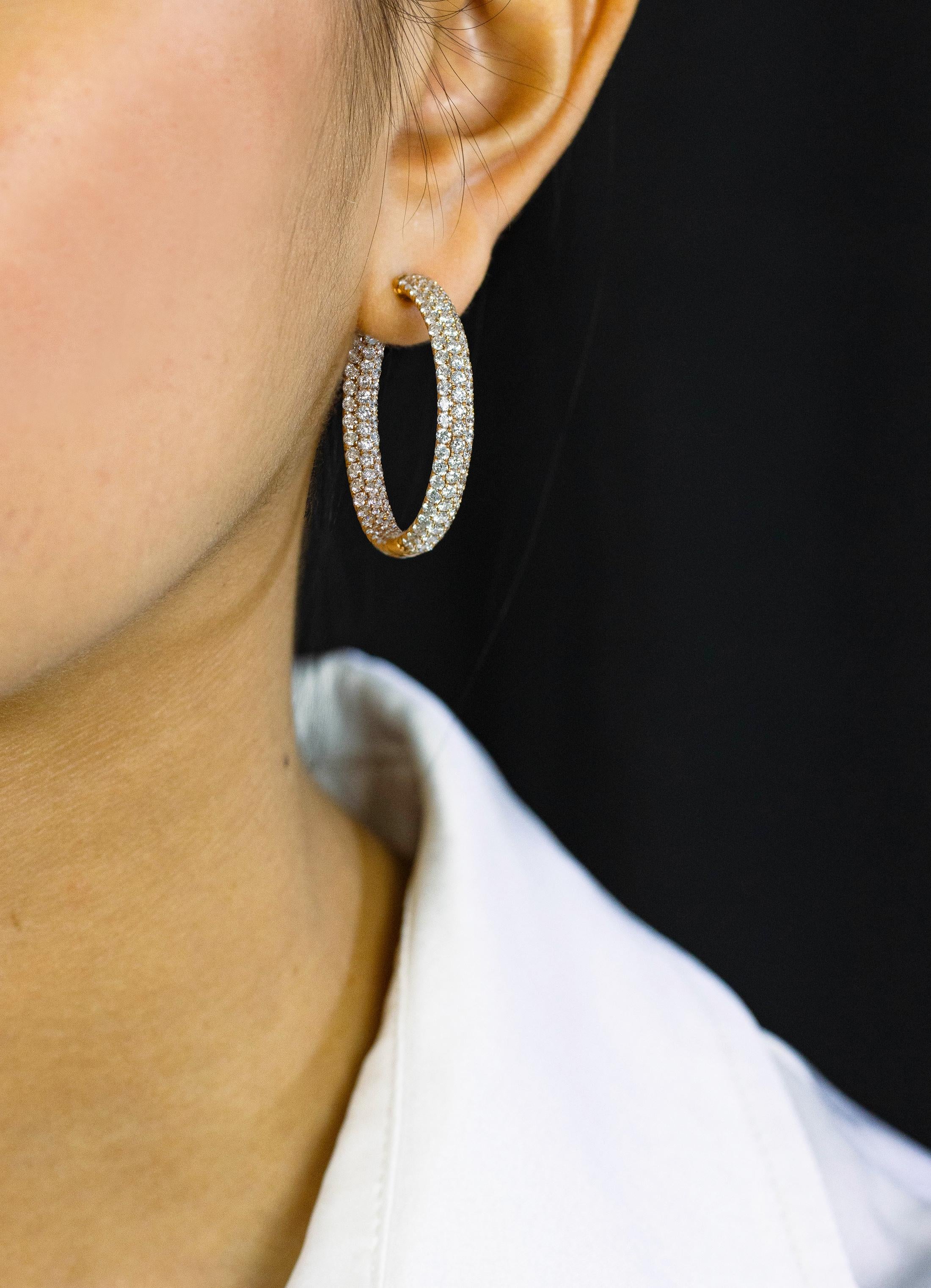 micro pave hoop earrings
