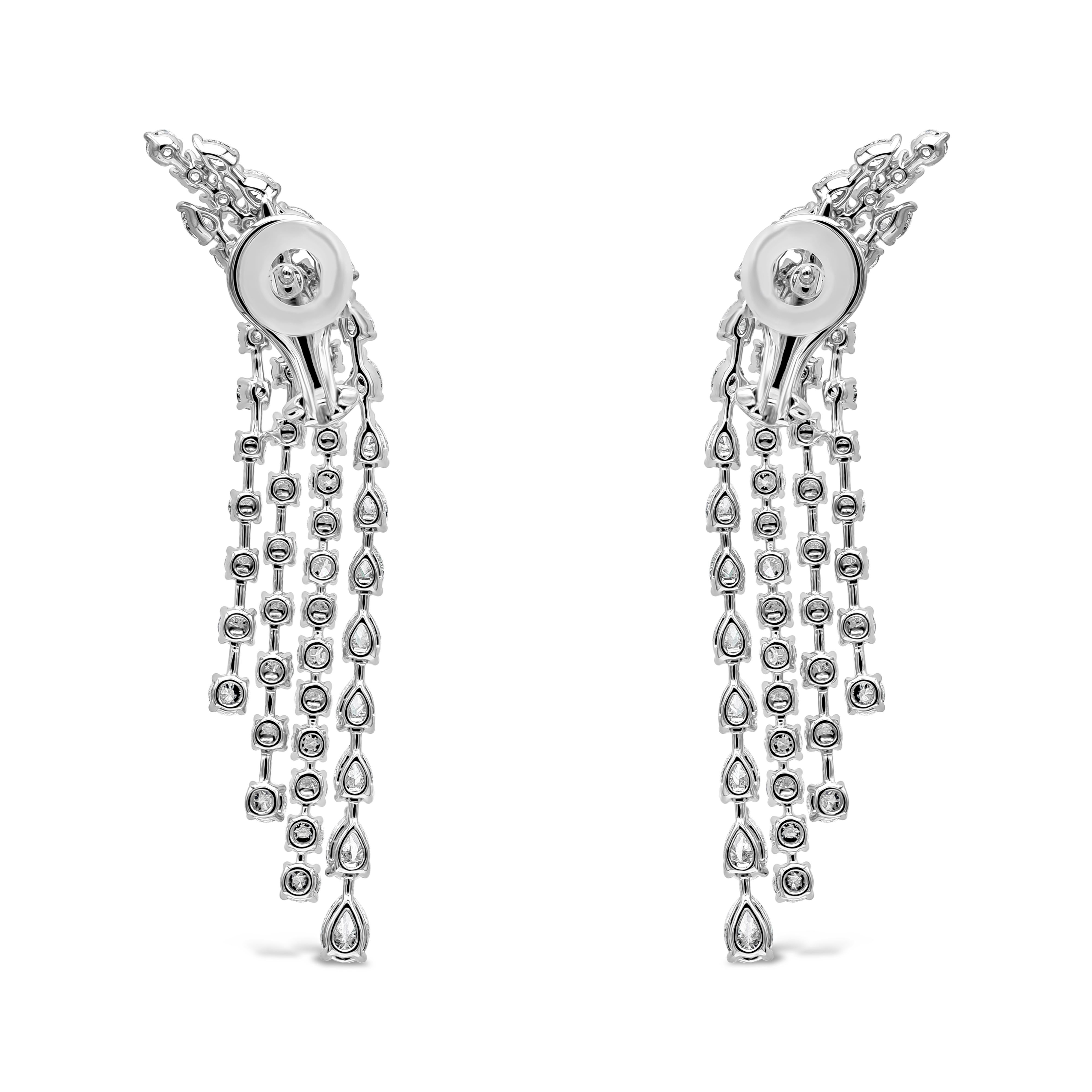diamond waterfall earrings