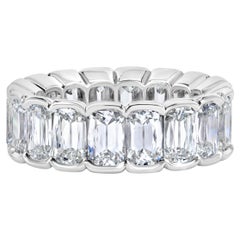 Roman Malakov 8.18 Carats, Elongated Cushion Brilliant Diamond Eternity Band