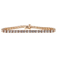 Roman Malakov Pulsera de tenis con diamantes redondos de talla brillante de 8,68 quilates totales