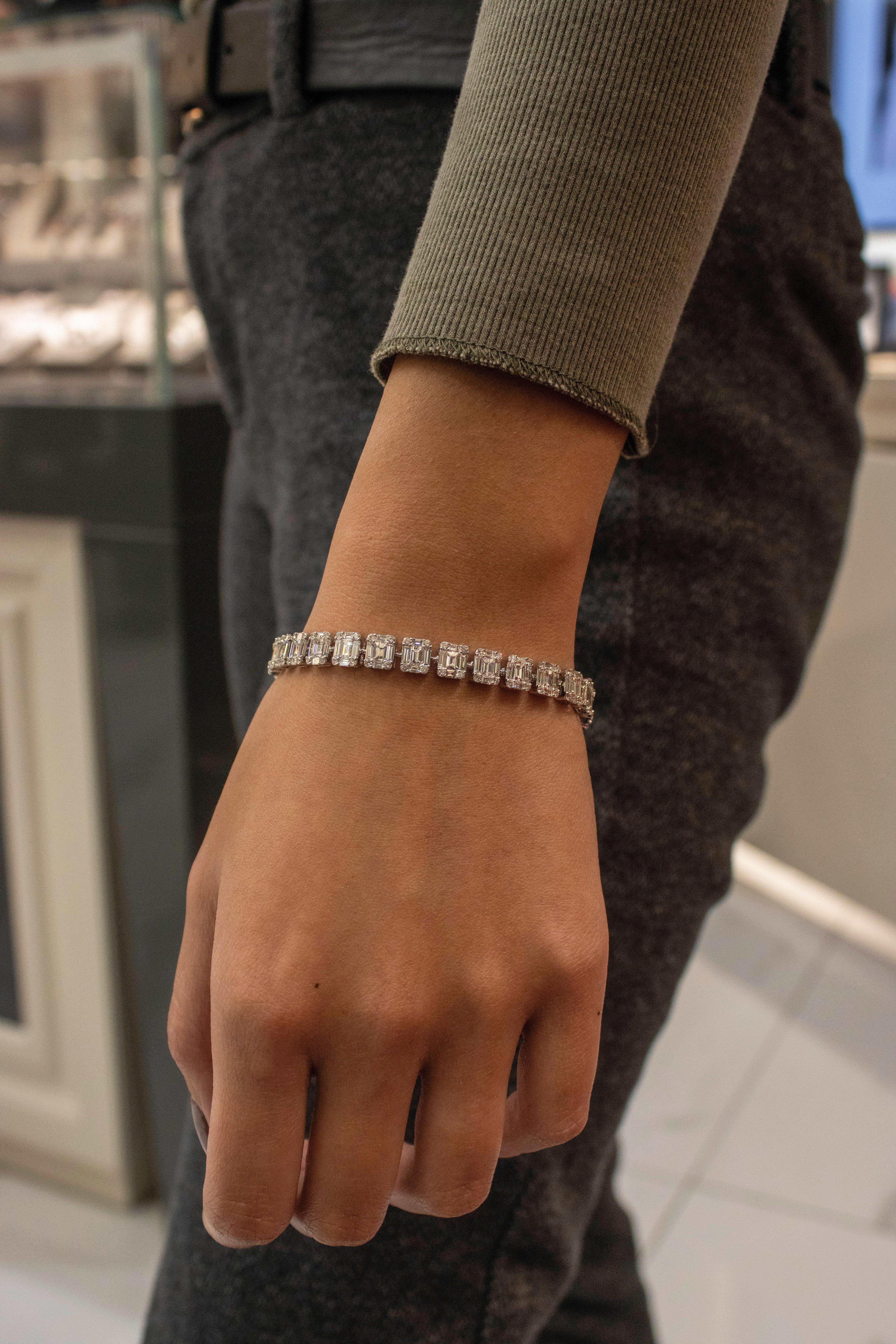 diamond cluster bracelet