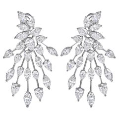 Roman Malakov Diamonds Orecchini a stella con diamanti a forma multipla da 8,85 carati in oro bianco