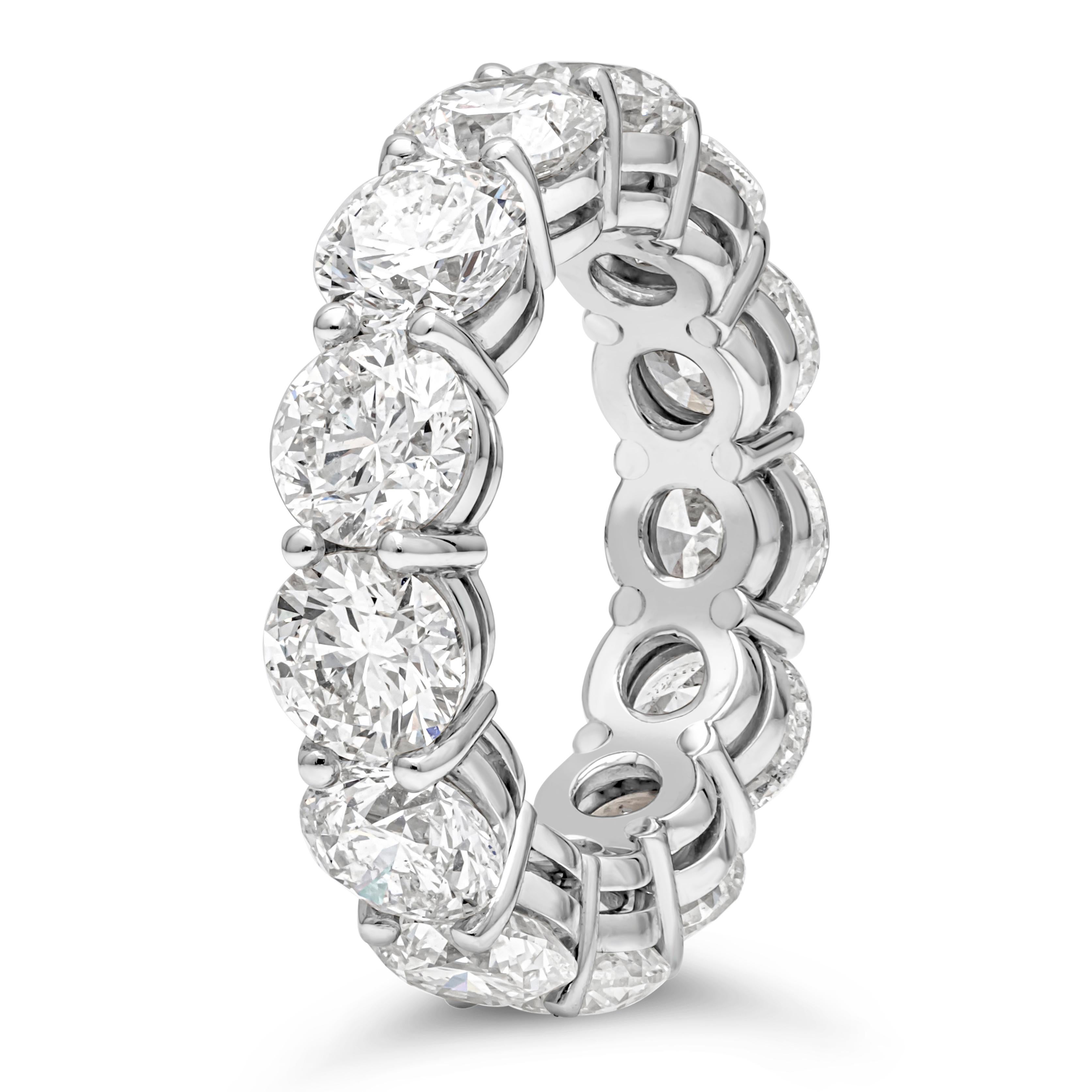 Contemporain Roman Malakov, alliance d'éternité avec diamants ronds brillants de 9.56 carats au total  en vente