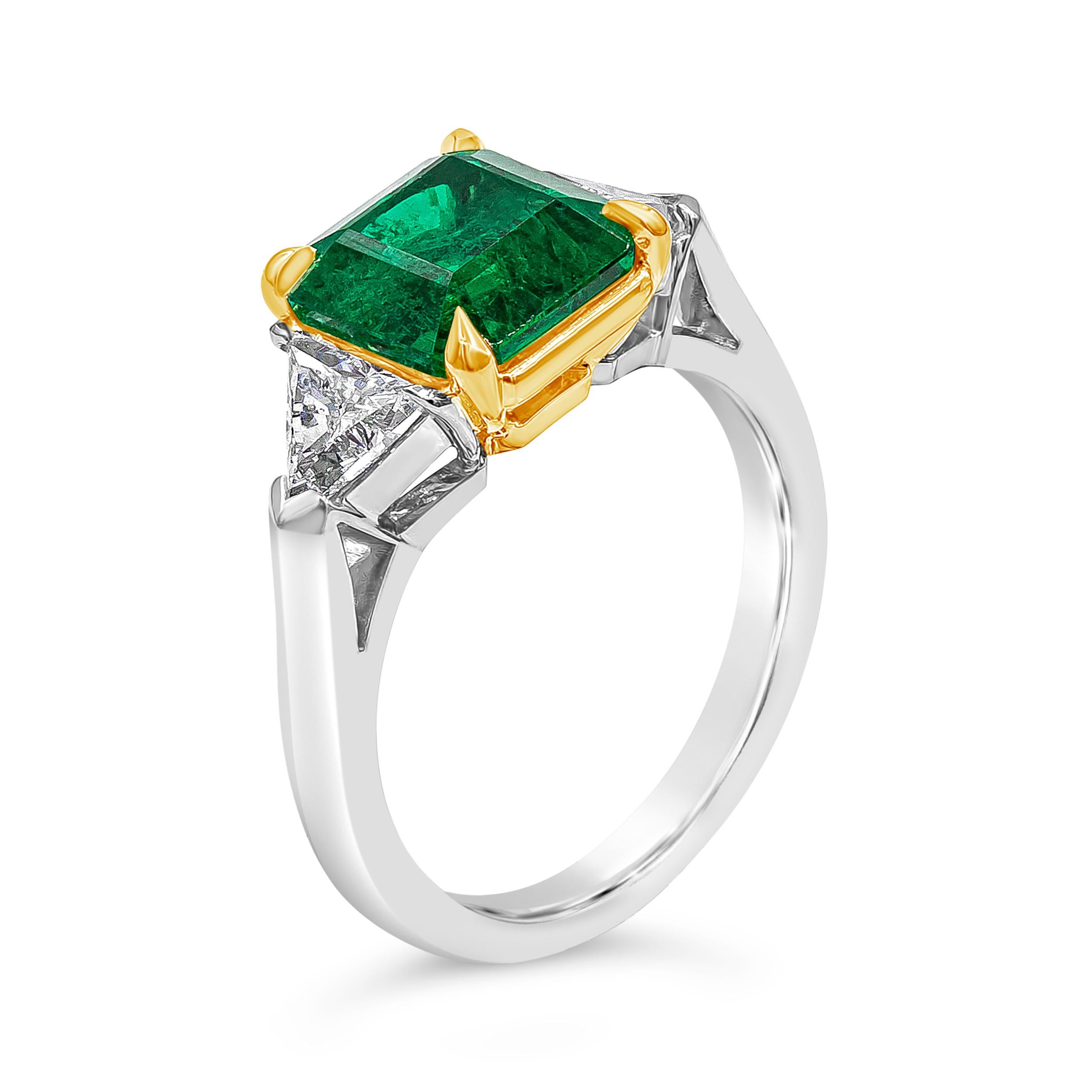 large emerald engagement rings