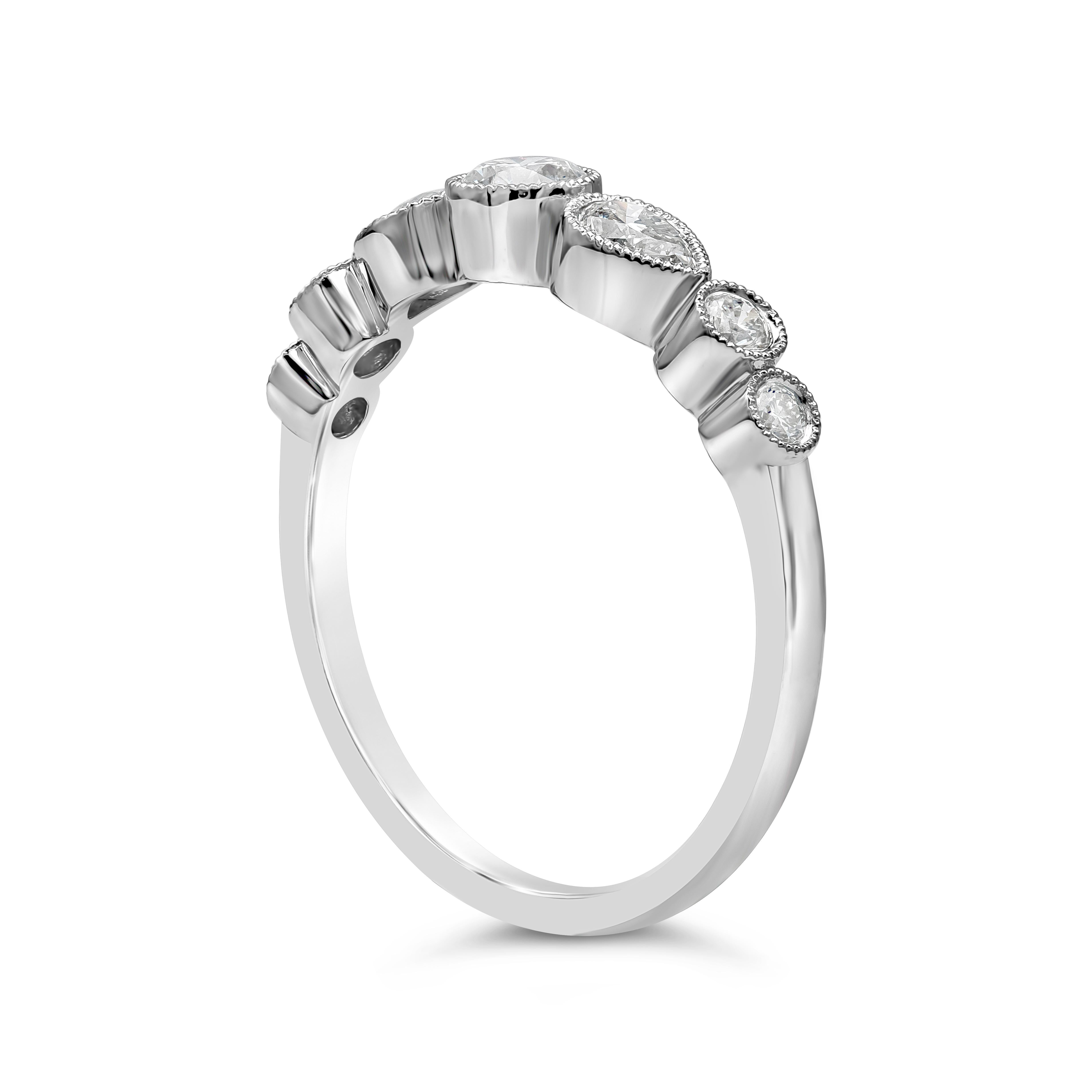 Mixed Cut Roman Malakov, Antique Style 0.62 Carat Diamond Fashion Ring For Sale
