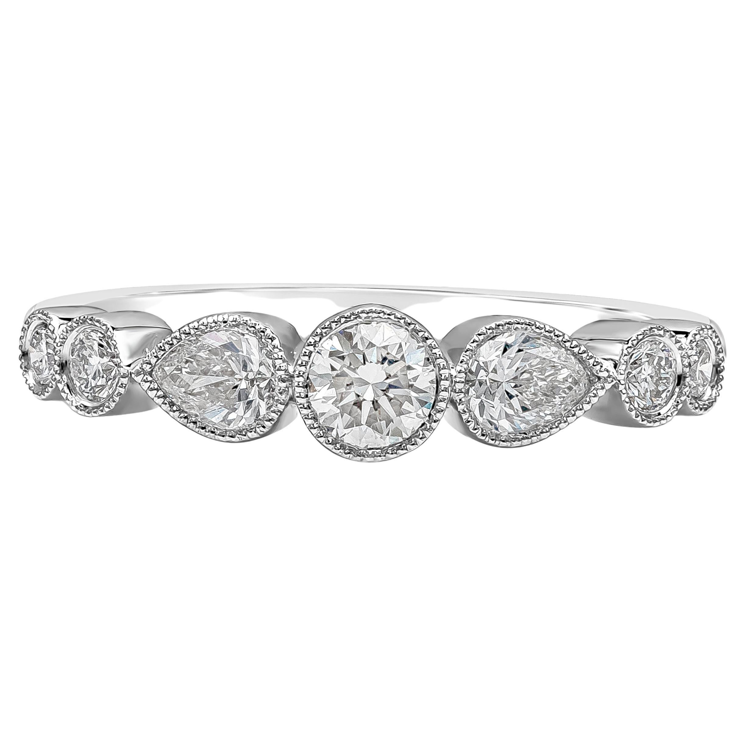 Roman Malakov, Antique Style 0.62 Carat Diamond Fashion Ring For Sale