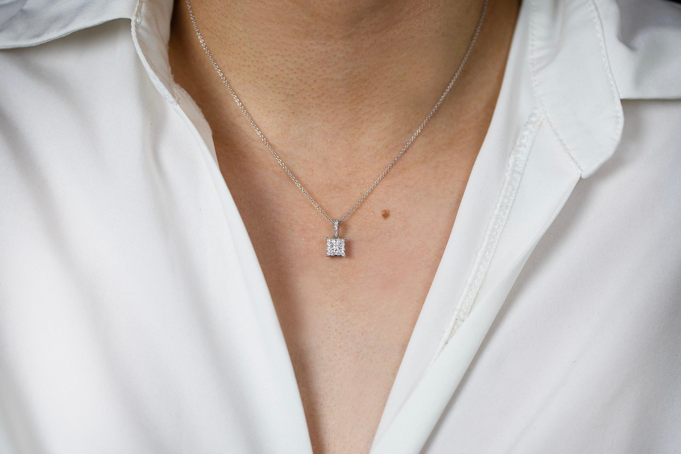illusion diamond necklace