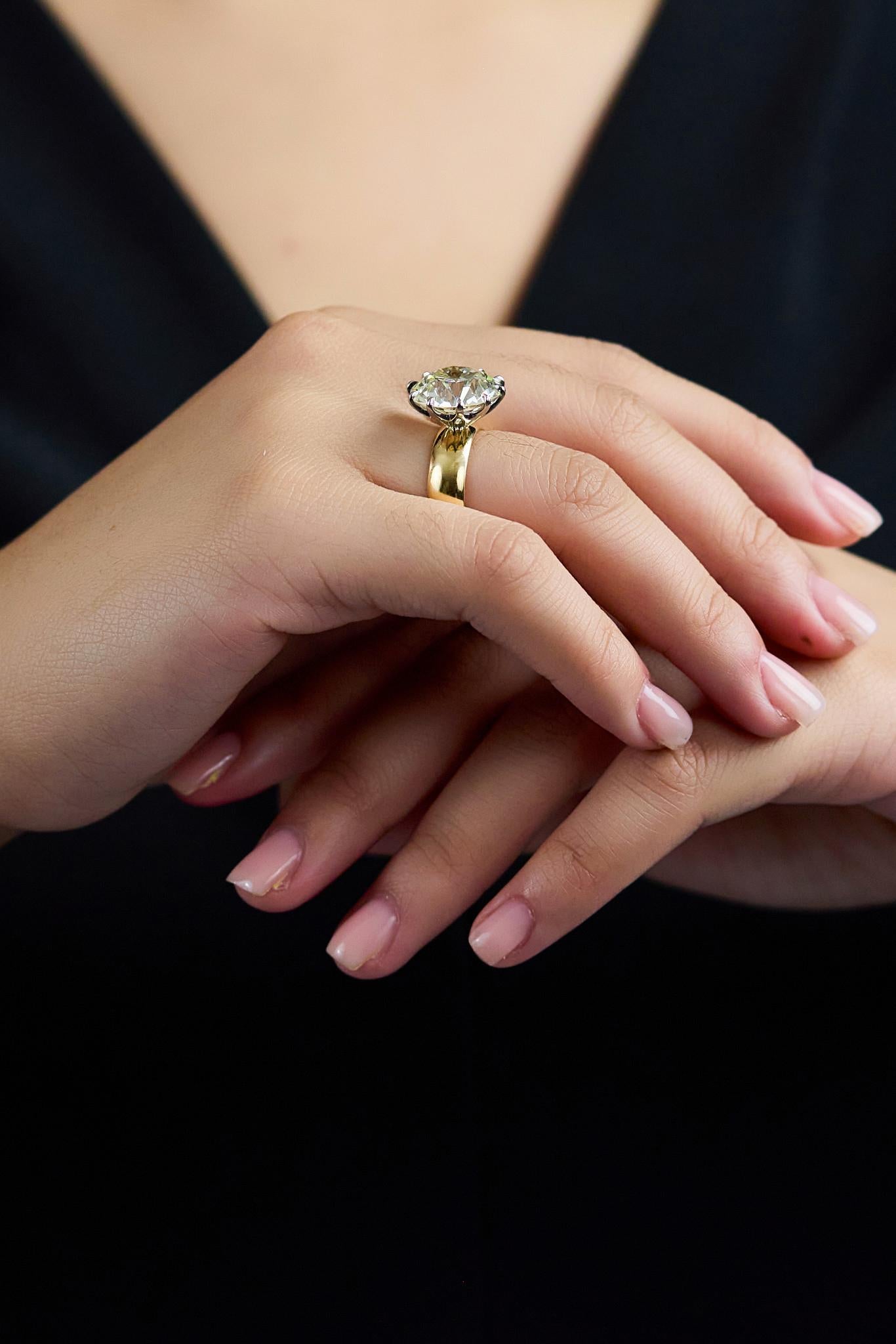 Roman Malakov GIA Bague de fiançailles avec un diamant de taille européenne de 10,43 carats Neuf - En vente à New York, NY