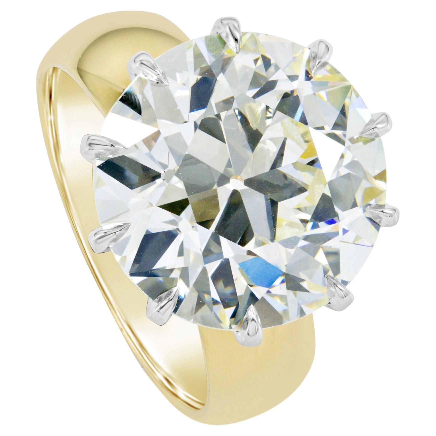 Roman Malakov GIA Bague de fiançailles avec un diamant de taille européenne de 10,43 carats