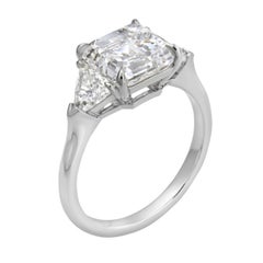 Roman Malakov Diamonds GIA Bague de fiançailles à trois pierres avec diamant asscher de 3(01) carats