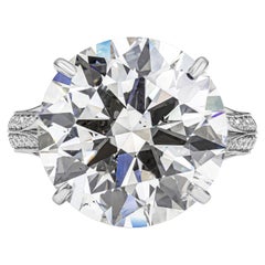 Roman Malakov GIA-zertifizierter 13.67 Karat runder Brillant-Diamant-Verlobungsring