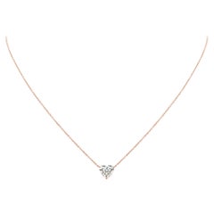 Roman Malakov GIA Certified 1.53 Carat Heart Shape Diamond Pendant Necklace