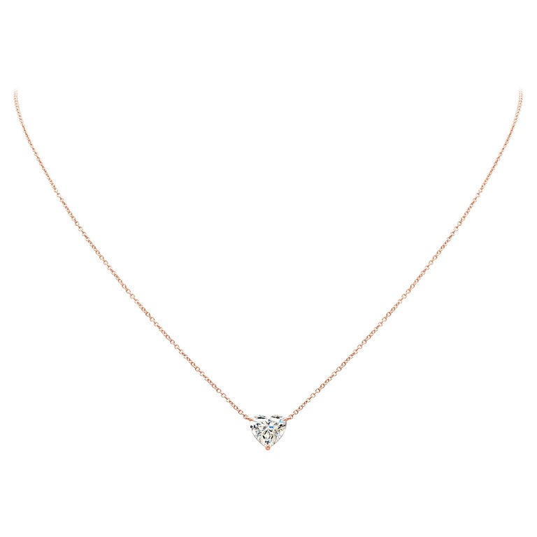 Roman Malakov GIA Certified 1.53 Carat Heart Shape Diamond Pendant ...