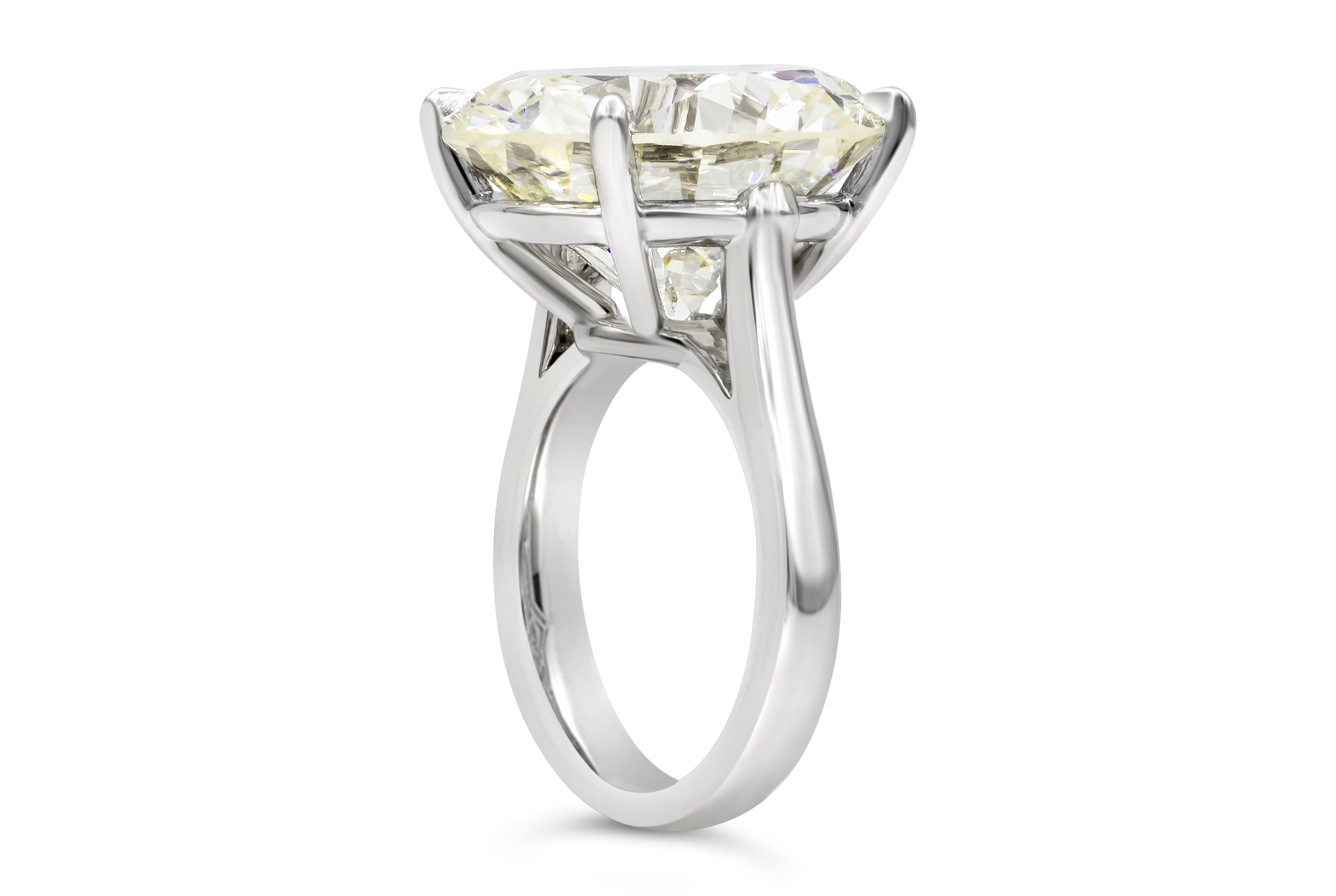 Roman Malakov Verlobungsring, GIA-zertifizierter 19,07 Karat runder Diamant Solitär (Zeitgenössisch) im Angebot