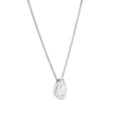 Roman Malakov GIA Certified 2.00 Carats Pear Shape Diamond Solitaire Necklace