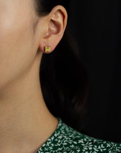 Roman Malakov GIA Certified 2.74 Carats Fancy Yellow Diamond Stud Earrings