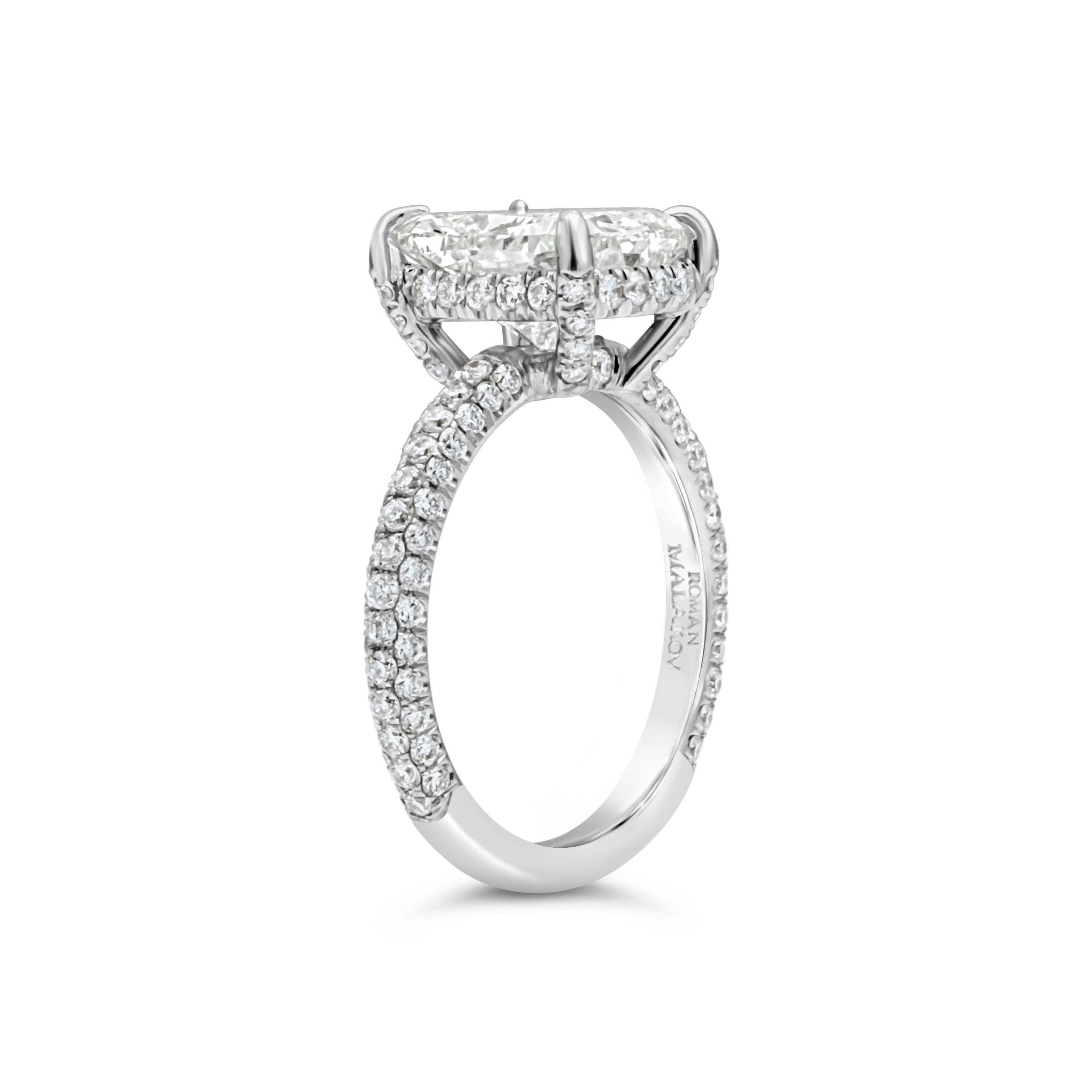 3 carat cushion cut diamond ring