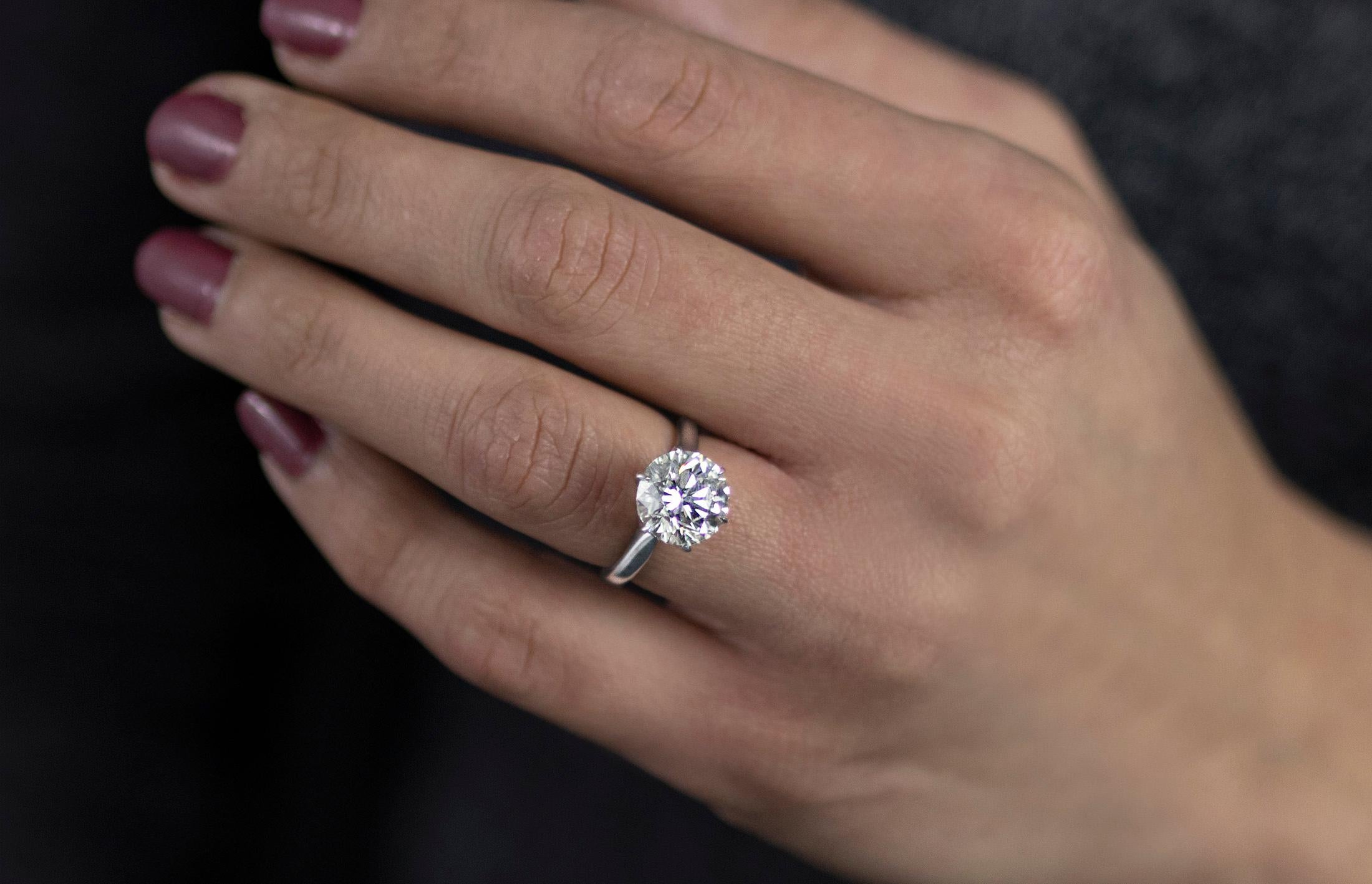round brilliant cut diamond ring price