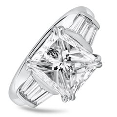 Roman Malakov GIA Certified 5.03 Carats Princess Cut Diamond Engagement Ring