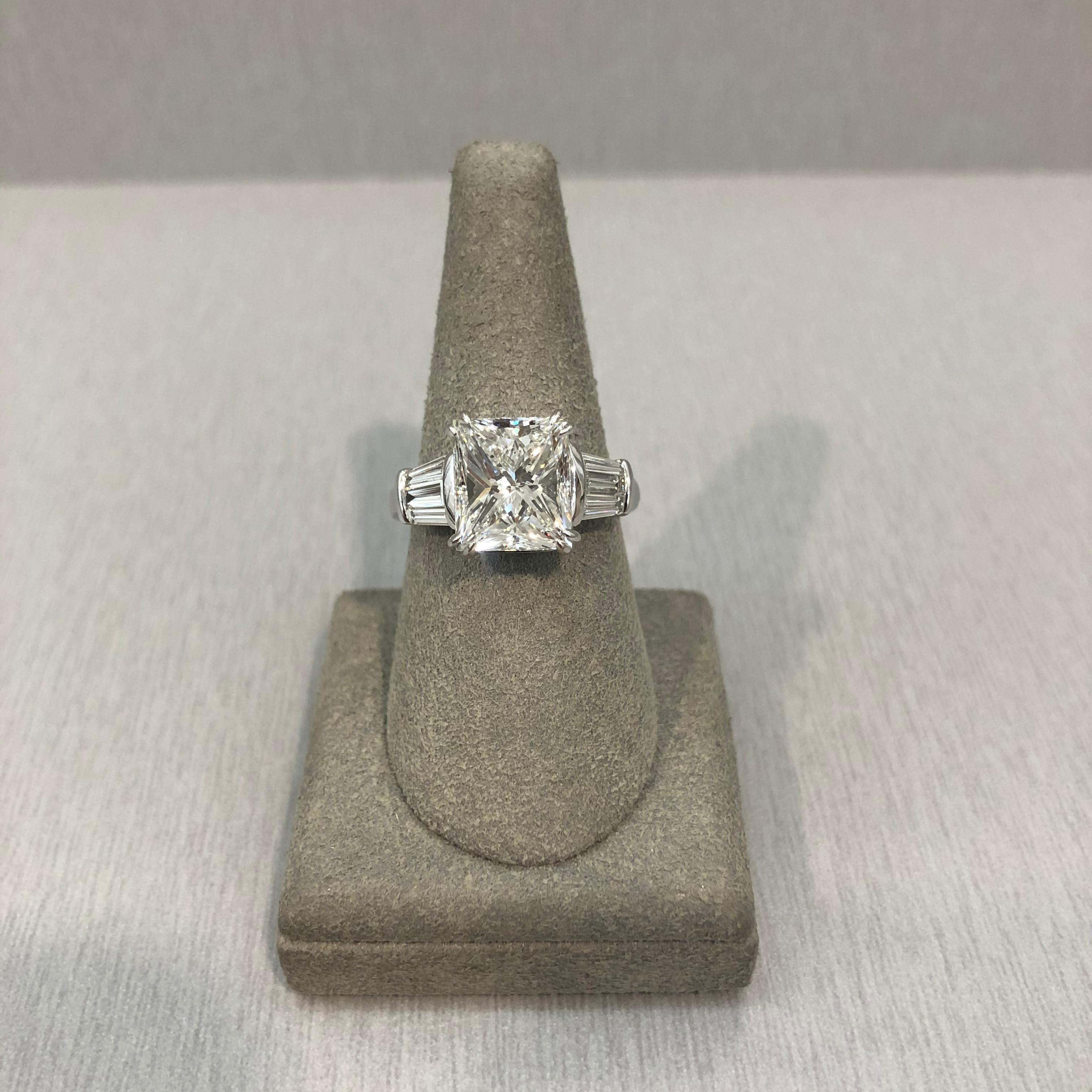 Roman Malakov GIA Certified 5.03 Carat Princess Cut Diamond Engagement Ring For Sale 1