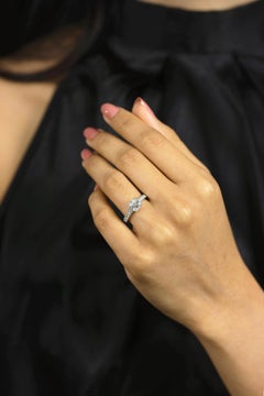 GIA Certified 1.58 Carats Asscher Cut Diamond Engagement Ring in Platinum