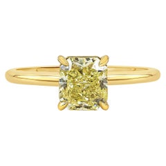 Roman Malakov GIA Certified Intense Yellow Diamond Solitaire Engagement Ring