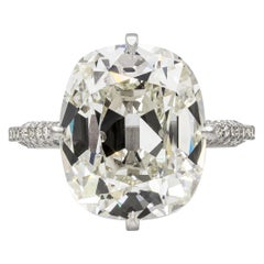 Roman Malakov GIA Certified Old Mine Brilliant Diamond Pave Engagement Ring
