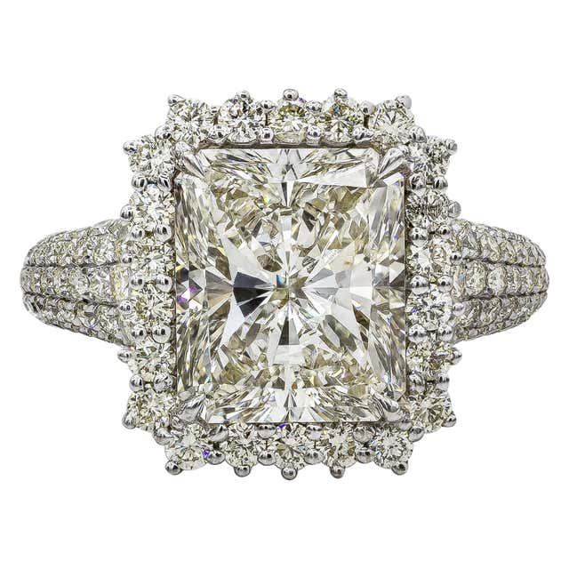 5.01 Carat GIA Rectangular Radiant Diamond Engagement Ring at 1stDibs ...