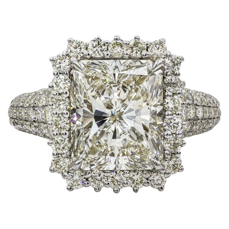 5.01 Carat GIA Rectangular Radiant Diamond Engagement Ring at 1stDibs ...