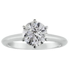 Roman Malakov, GIA Certified Round Diamond Knife-Edge Solitaire Engagement Ring